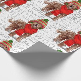 Holiday Dog Lover Brown Labradoodle Christmas