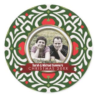 Holiday Family Friends Keepsake Memento Gift Classic Round Sticker