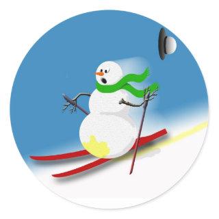 Holiday Humor Christmas Joke Snowman Card Stickers