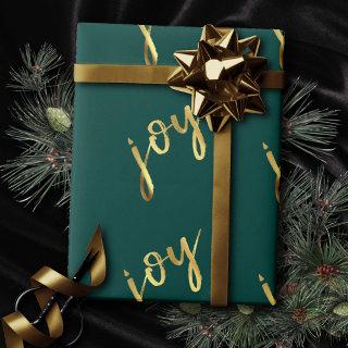 Holiday Joy | Classic Gold Marker Script on Green