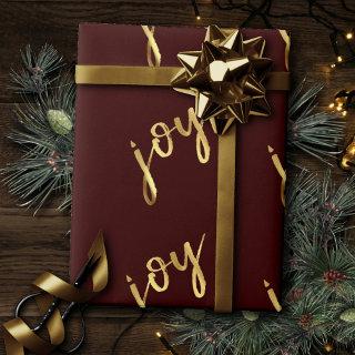 Holiday Joy | Classic Gold Marker Script on Red