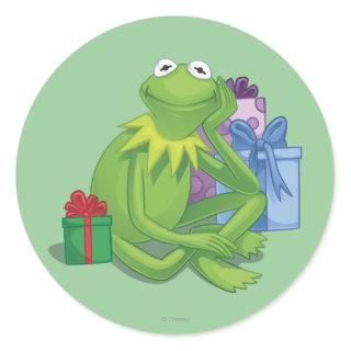 Holiday Kermit 3 Classic Round Sticker