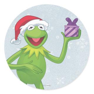 Holiday Kermit Classic Round Sticker