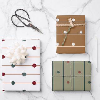 Holiday Pattern Geometric Line and Polka Dot  Sheets