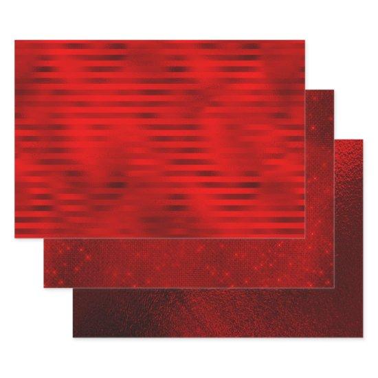 Holiday Reds - Faux Foil 3 Pack  Sheets