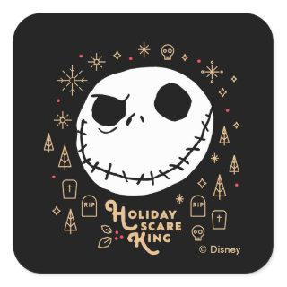 Holiday Scare King Square Sticker