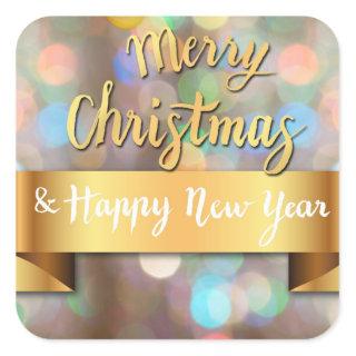 Holiday  trendy Christmas & New Year Square Sticker