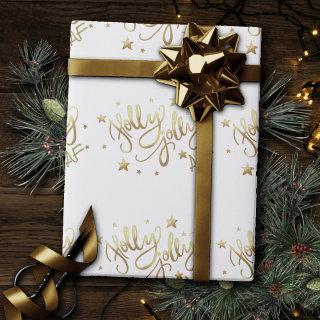 Holly Jolly AF | Shiny Gold Faux Foil Script