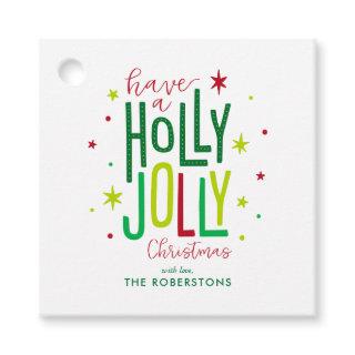 "Holly Jolly" Fun and Festive Custom Christmas Favor Tags