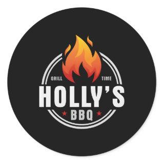 Holly'S Bbq Classic Round Sticker