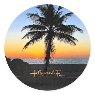 Hollywood, Florida Sunrise Classic Round Sticker