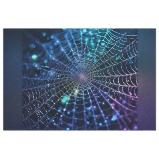 Holographic Dark Spiderweb Halloween Decoupage  Tissue Paper