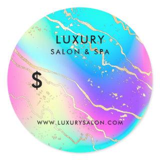 Holographic Iridescent Opal Gemstone | Pricing Classic Round Sticker