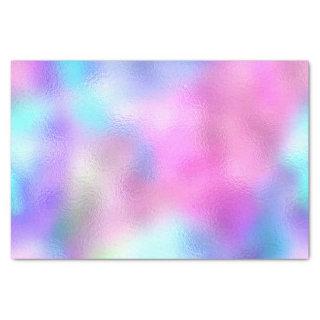 Holographic Pink Pastel Baby Blue Bridal Sweet16th Tissue Paper