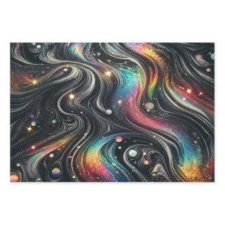 Holographic Rainbow Glitter 70s Galactic Creative   Sheets