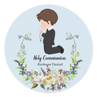 Holy Communion wreath Classic Round Sticker