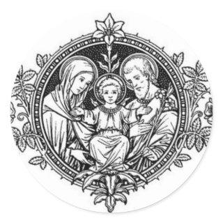 Holy Family Jesus Mary St. Joseph Classic Round Sticker