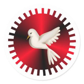 Holy Spirit Dove Classic Round Sticker