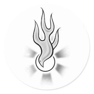 Holy Spirit Dove Flame Design Classic Round Sticker