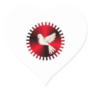 Holy Spirit Dove Heart Sticker
