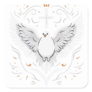 Holy Spirit Dove Square Sticker
