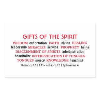 HOLY SPIRIT GIFTS | Inspirational | Christian Rectangular Sticker