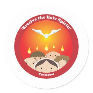 Holy Spirit Pentecost Classic Round Sticker