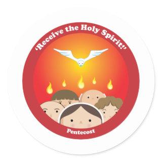 Holy Spirit Pentecost Classic Round Sticker