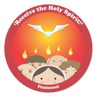 Holy Spirit Pentecost Classic Round Sticker