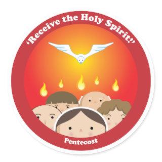 Holy Spirit Pentecost Classic Round Sticker