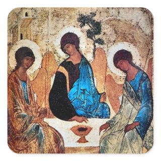 Holy Trinity by Andrei Rublev Square Sticker