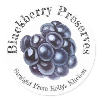 Home Canning Business Blackberry Preserves Label