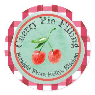 Home Canning Business Cherry Pie Filling Label