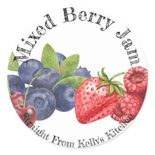 Home Canning Business Mixed Berry Jam Food Label