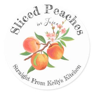 Home Canning Business Sliced Peaches Food Label