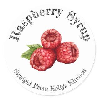 Home Canning  Raspberry Syrup Food Label