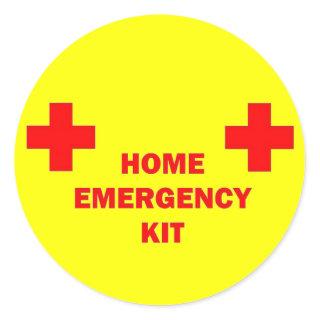 Home Emergency Kit Classic Round Sticker