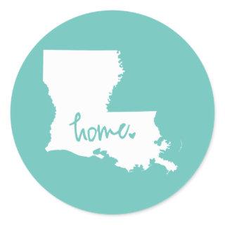Home Louisiana Custom Color Classic Round Sticker