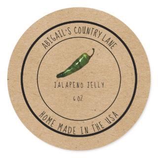 Home Made Jalapeno Jelly Label