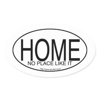 Home Saying Euro Oval Decal Style Slogan  Oval Sticker