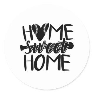 Home Sweet Home Baseball Classic Round Sticker