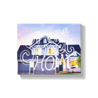 Home Sweet Home Custom Photo Canvas Print