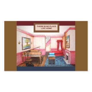 Home Sweet Home Sticker with Period Room & Piano