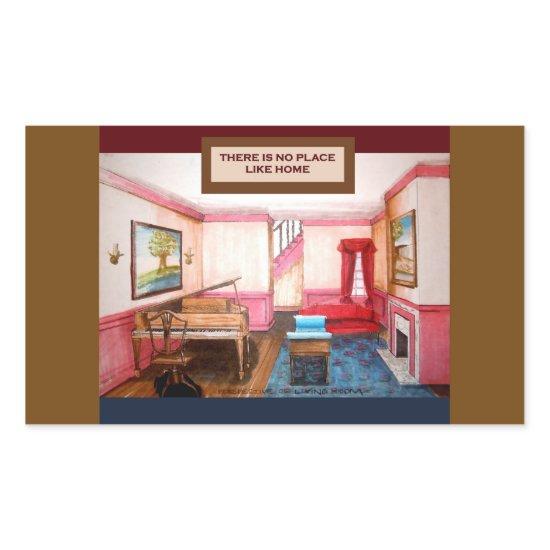 Home Sweet Home Sticker with Period Room & Piano