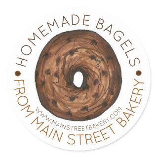 Homemade Bagels Bakery Baked Made with Love By Classic Round Sticker