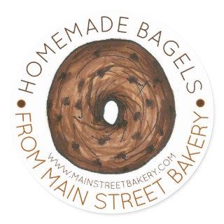 Homemade Bagels Bakery Baked Made with Love By Classic Round Sticker