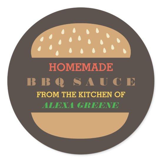 Homemade BBQ Sauce | From the kitchen of Classic Round Sticker