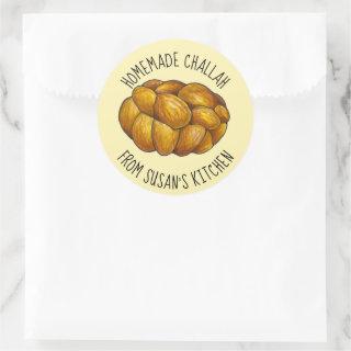 Homemade Challah Personalized Baked By Kitchen Classic Round Sticker