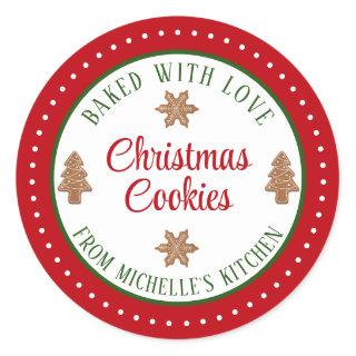 Homemade Christmas Cookies Classic Round Sticker