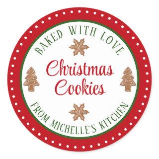 Homemade Christmas Cookies Classic Round Sticker